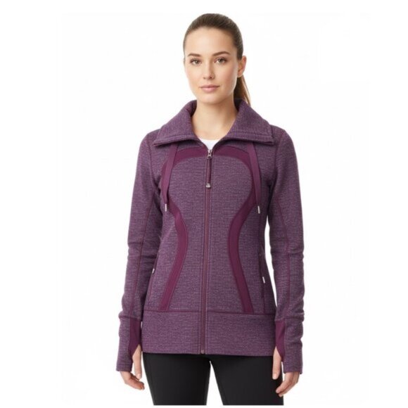 Lululemon Athletica Scuba Women's Burgundy Hoodie Jacket Size 8 - Picture 1 of 16